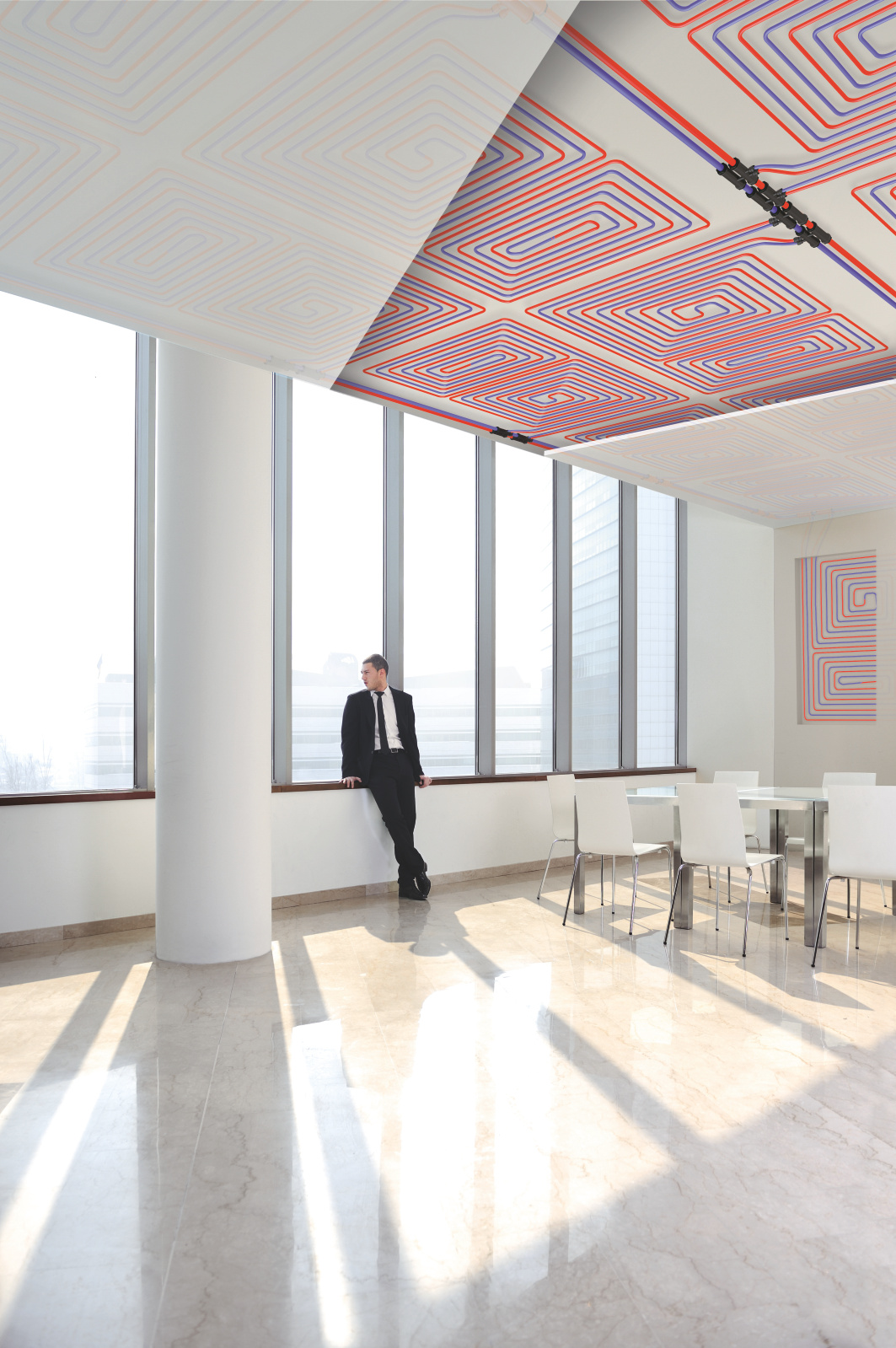 Photograph NIC Heating and cooling ceilings Front view