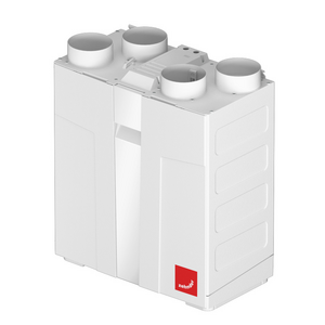 Rendering Zehnder ComfoAir Compact WM Comfortable indoor ventilation Angled view