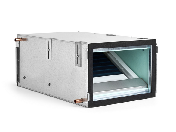 Cut-Out Zehnder ComfoPost CW10 Comfortable indoor ventilation Angled view