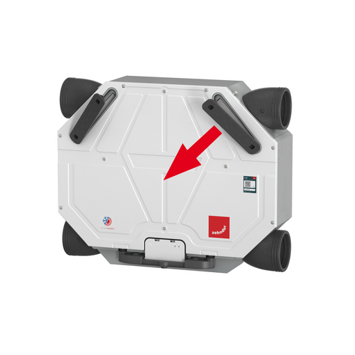 Cut-Out Zehnder ComfoAir Flex 250 Comfortable indoor ventilation Angled view